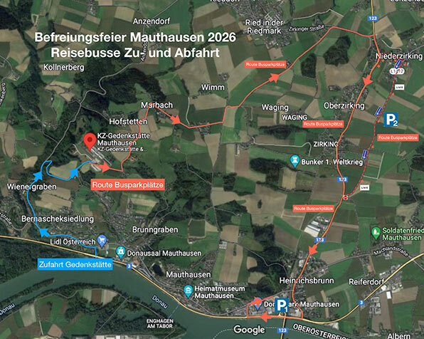 Autobus, Lageplan