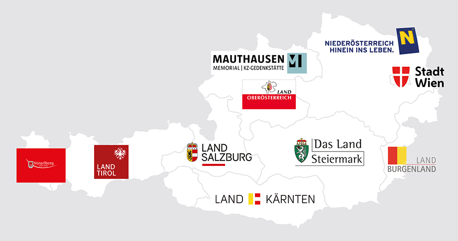 Österreichkarte zeigt UnterstützerInnen