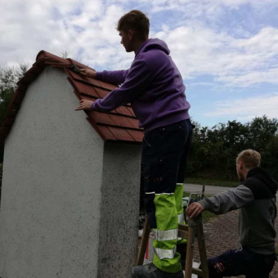 Renovierungsarbeiten an der Gedenkstätte Neu Guntramsdorf © Gedenkverein Guntramsdorf / Wiener Neudorf