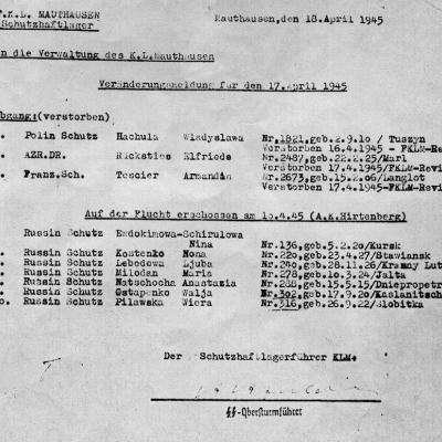 Hirtenberg Faksimile Veränderungsmeldung  &copy;  AMM