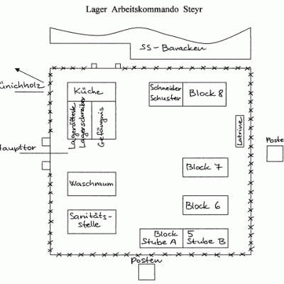 Steyr Plan aus der Anfangszeit gezeichnet von Steyr Munichholz