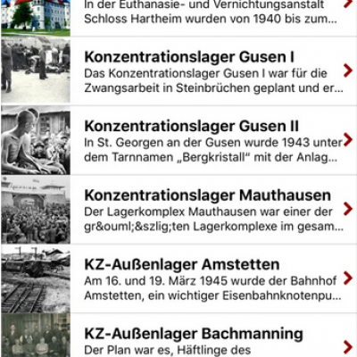 Mauthausen Außenlager App Orte ehemaliger Außenlager Liste