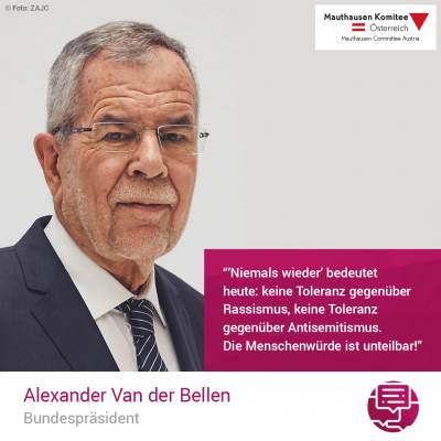 Virtuelle Gedenkwochen Statement Alexander Van der Bellen, Bundespräsident