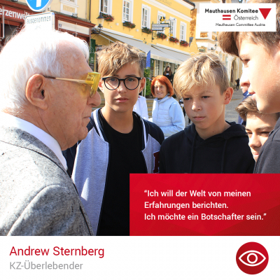 Virtuelle Gedenkwochen Statement Andrew Sternberg, KZ-Überlebender