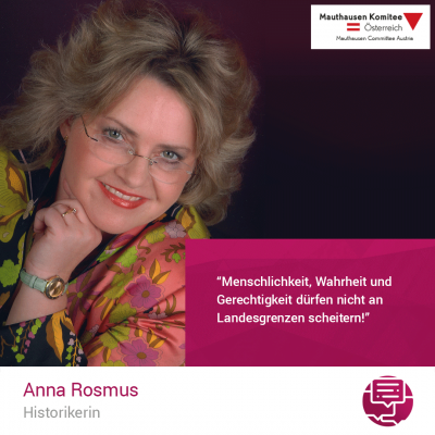 Virtuelle Gedenkwochen Statement Anna Rosmus, Historikerin