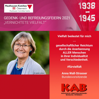 Virtuelle Gedenkwochen Statement Anna Wall-Strasser, Katholische ArbeitnehmerInnen Bewegung Österreich
