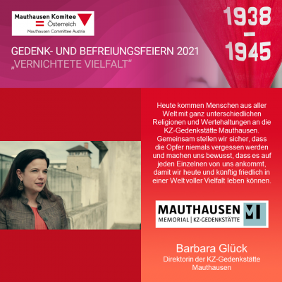 Virtuelle Gedenkwochen Statement Barbara Glück, Direktorin der KZ-Gedenkstätte Mauthausen