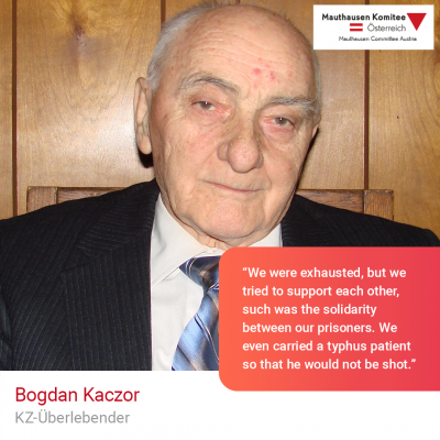 Virtuelle Gedenkwochen Statement Bogdan Kaczor, KZ-Überlebender