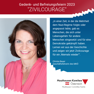 Virtuelles Gedenken Statement Christa Bauer, Geschäftsführerin des Mauthausen Komitee Österreich