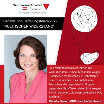 Virtuelles Gedenken Statement Christa Bauer, MKÖ-Geschäftsführerin