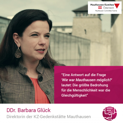 Virtuelle Gedenkwochen Statement DDr. Barbara Glück, Direktorin der KZ-Gedenkstätte Mauthausen