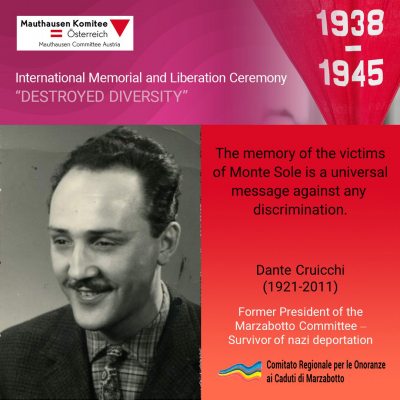 Virtuelle Gedenkwochen Statement Dante Cruicchi, Former president of the Marzabotto Committee - Survivor of nazi deportation
