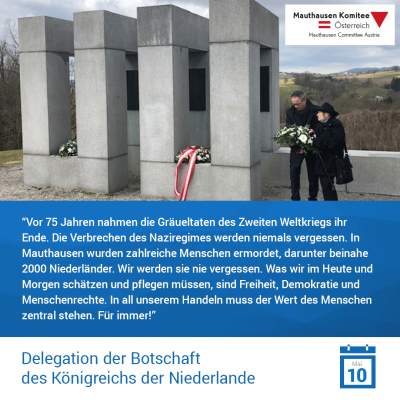 Virtuelle Gedenkwochen Statement Delegation der Botschaft des Königreichs der Niederlande