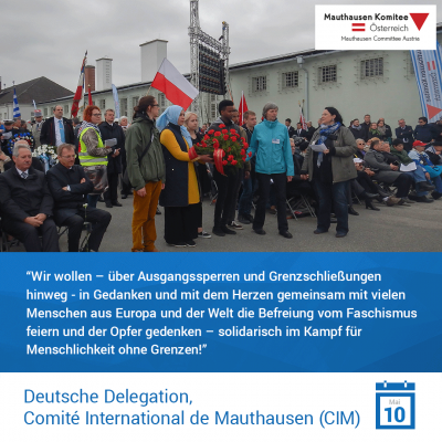 Virtuelle Gedenkwochen Statement Deutsche Delegation, Comité International de Mauthausen