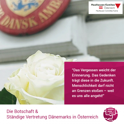 Virtuelle Gedenkwochen Statement Die Botschaft & Ständige Vertretung Dänemarks in Österreich