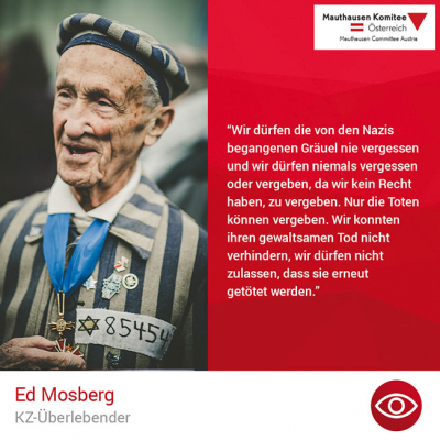 Virtuelle Gedenkwochen Statement Ed Mosberg, KZ-Überlebender