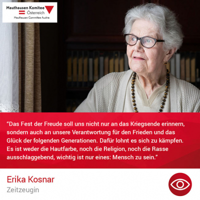 Virtuelle Gedenkwochen Statement Erika Kosnar, Zeitzeugin