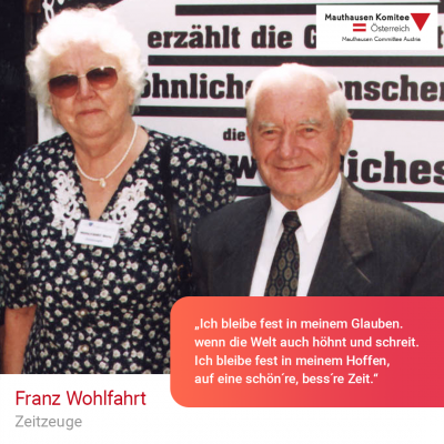 Virtuelle Gedenkwochen Statement Franz Wohlfahrt, Zeitzeuge