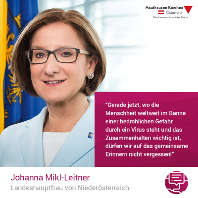 Virtuelle Gedenkwochen Statement Johanna Mikl-Leitner, Landeshauptfrau von Niederösterreich