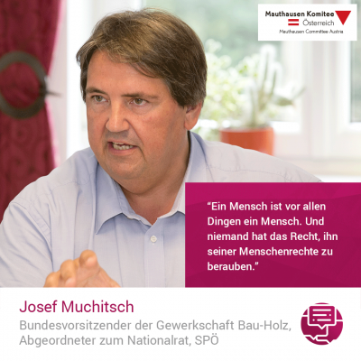 Virtuelle Gedenkwochen Statement Josef Muchitsch, Bundesvorsitzender der Gewerkschaft Bau-Holz, Abgeordneter zum Nationalrat, SPÖ
