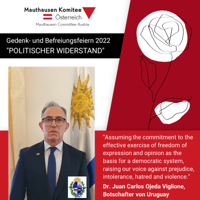 Virtuelles Gedenken Statement Dr. Juan Carlos Ojeda Viglione, Botschafter von Uruguay in Österreich