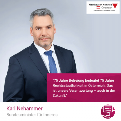 Virtuelle Gedenkwochen Statement Karl Nehammer, Bundesminister für Inneres