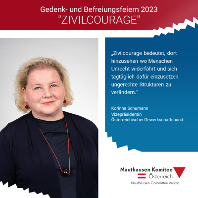 Virtuelles Gedenken Statement Korinna Schumann, Vizepräsidentin Österreichischer Gewerkschaftsbund
