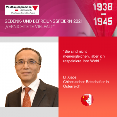 Virtuelle Gedenkwochen LI Xiaosi, Chinesischer Botschafter in Österreich
