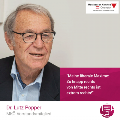 Virtuelle Gedenkwochen Statement Lutz Popper, MKÖ Vorstandsmitglied