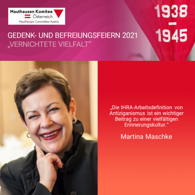 Virtuelle Gedenkwochen Statement Martina Maschke, Obfrau erinnern.at
