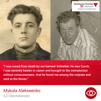 Virtuelle Gedenkwochen Statement Mykola Alekseenko, KZ-Überlebender