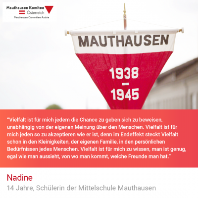 Virtuelle Gedenkwochen Statement Nadine, 14 Jahre, Schülerin der Mittelschule Mauthausen
