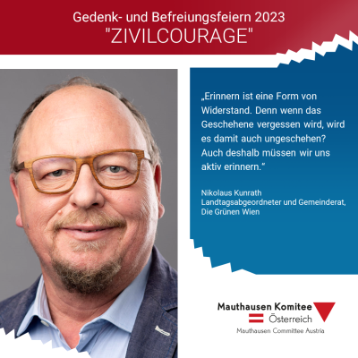 Virtuelles Gedenken Statement Nikolaus Kunrath, Landtagsabgeordneter und Gemeinderat, Die Grünen Wien