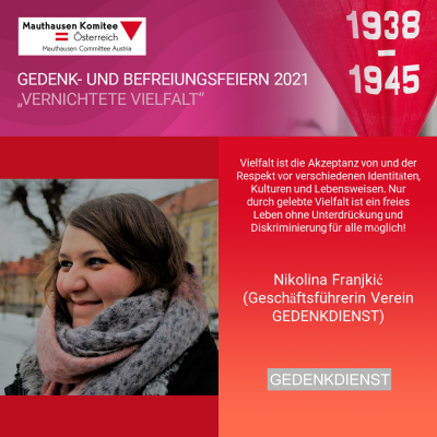 Virtuelle Gedenkwochen Statement Nikolina Franjkic, Geschäftsführerin Verein GEDENKDIENST