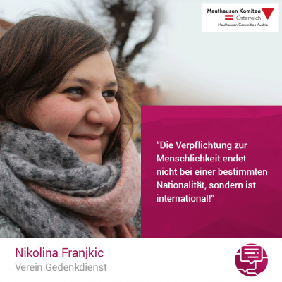 Virtuelle Gedenkwochen Statement Nikolina Franjkic, Verein Gedenkdienst