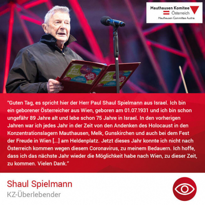 Virtuelle Gedenkwochen Statement Paul Shaul Spielmann, KZ-Überlebender