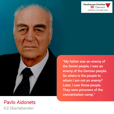 Virtuelle Gedenkwochen Statement Pavlo Aidonets, KZ-Überlebender