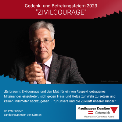 Virtuelles Gedenken Statement Dr. Peter Kaiser, Landeshauptmann von Kärnten