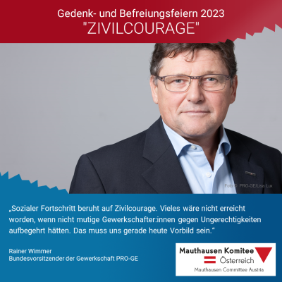 Virtuelles Gedenken Statement Rainer Wimmer, Bundesvorsitzender der Gewerkschaft PRO-GE