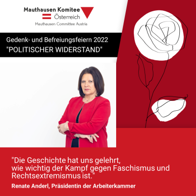 Virtuelles Gedenken Statement Renate Anderl, Präsidentin der Arbeiterkammer