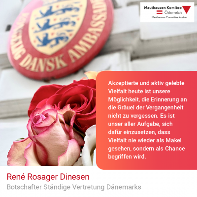 Virtuelle Gedenkwochen Statement René Rosager Dinesen, Botschafter Ständige Vertretung Dänemarks