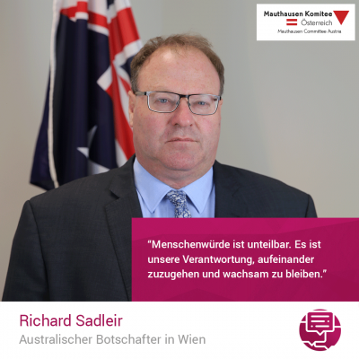 Virtuelle Gedenkwochen Statement Richard Sadleir, Australischer Botschafter in Wien