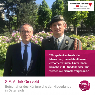 Virtuelle Gedenkwochen Statement S.E. Aldrik Gierveld, Botschafter des Königreichs der Niederlande in Österreich