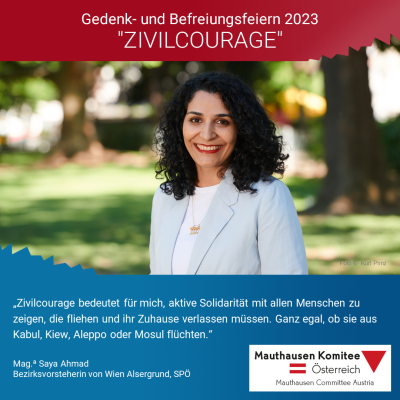 Virtuelles Gedenken Statement Mag.ª Saya Ahmad, Bezirksvorsteherin von Wien Alsergrund, SPÖ