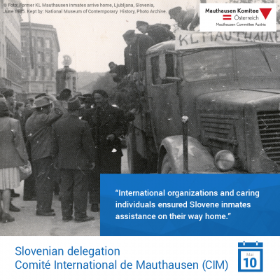 Virtuelle Gedenkwochen Statement Slovenian delegation, Comité International de Mauthausen (CIM)