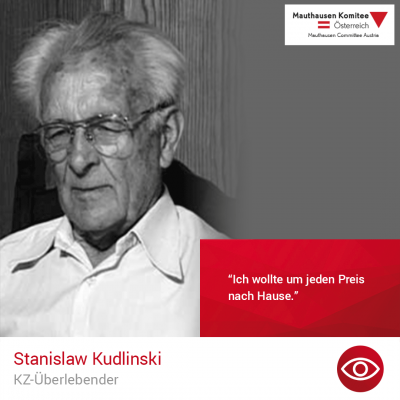 Virtuelle Gedenkwochen Statement Stanislaw Kudlinski, KZ-Überlebender