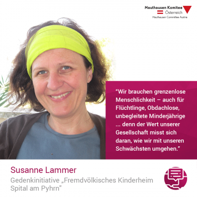 Virtuelle Gedenkwochen Statement Susanne Lammer, Gedenkinitiative "Fremdvölkisches Kinderheit Spital am Pyhrn"