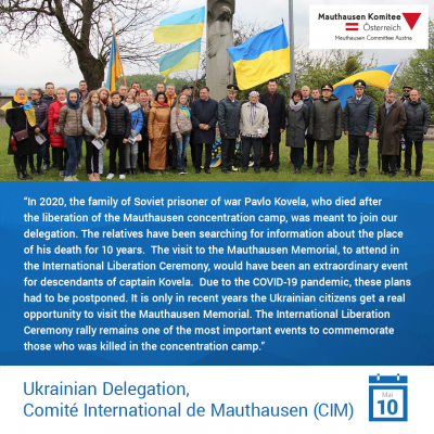 Virtuelle Gedenkwochen Statement Ukrainian Delegation, Comité International de Mauthausen (CIM)