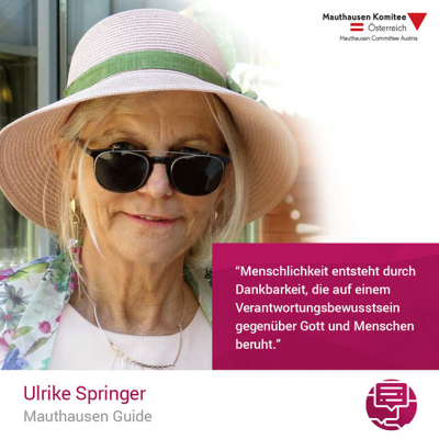 Virtuelle Gedenkwochen Statement Ulrike Springer, Mauthausen Guide