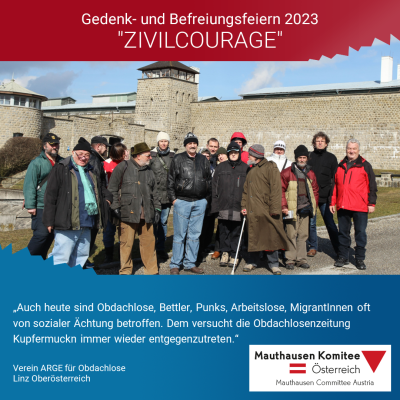 Virtuelles Gedenken Statement Verein ARGE für Obdachlose Linz